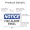 Signmission Fire Alarm Panel OSHA Notice Sign, Aluminum, 10in W x 7in L, 2PK OS-2PACK-NS-A-710-L-12535 - alternate 3